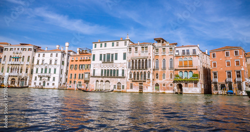 Panoramiczny widok sławny kanał grande w Wenecja, Włochy