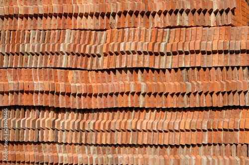 Abstract background, row of roof tile with pattern