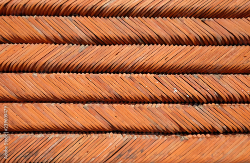 Abstract background, row of roof tile with pattern