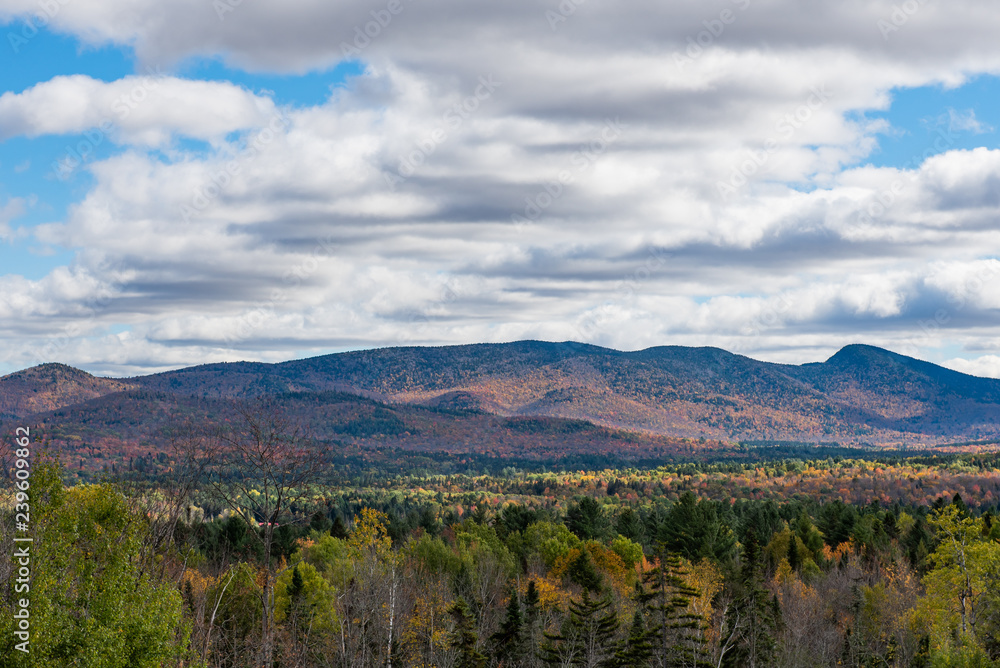 Autumn view of Adirondack Mountains near Indian Lake