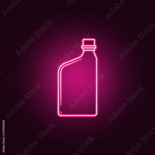 container for motor oil icon. Elements of Bottle in neon style icons. Simple icon for websites, web design, mobile app, info graphics