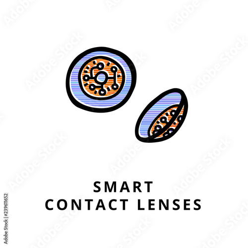 Smart contact lenses isolated