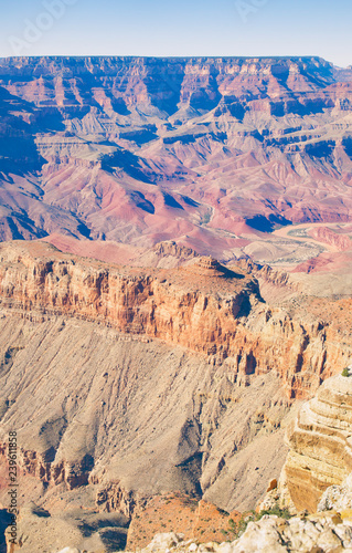 view of the colors of the  Grand Canyon from Lipan Point  lookout