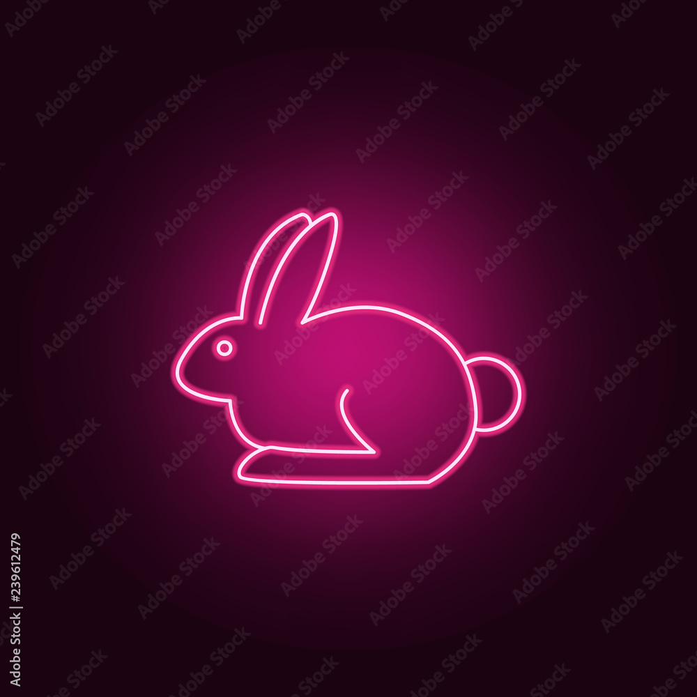 Easter Bunny icon. Elements of Easter in neon style icons. Simple icon for websites, web design, mobile app, info graphics Easter Bunny icon. Elements of Easter in neon style icons. Simple icon for websites, web design, mobile app, info graphics