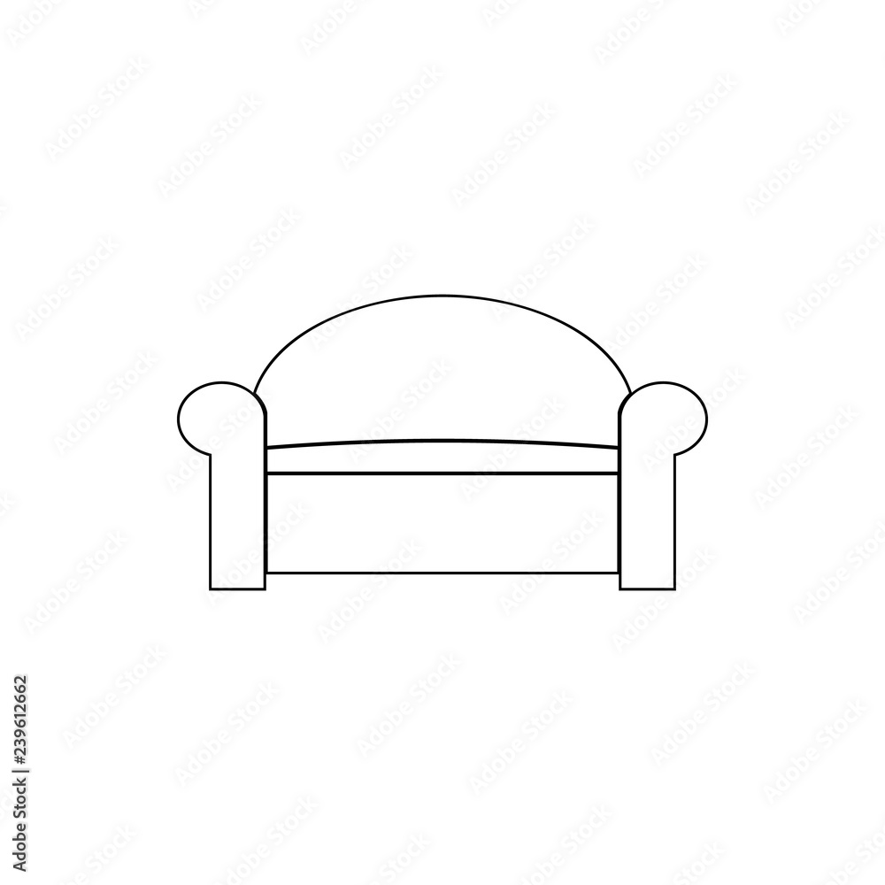 sofa icon. Element of Furniture for mobile concept and web apps icon. Thin line icon for website design and development, app development