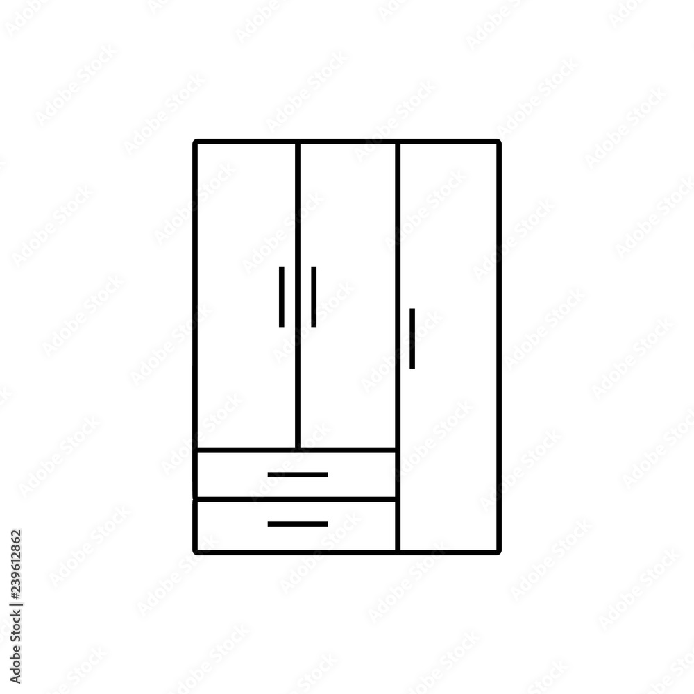 cupboard icon. Element of Furniture for mobile concept and web apps icon. Thin line icon for website design and development, app development cupboard icon. Element of Furniture for mobile concept and web apps icon. Thin line icon for website design and development, app development