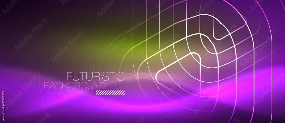 Color shiny neon lights background with abstract lines Color shiny neon lights background with abstract lines