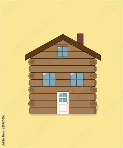 Cuadro en lienzo Simple Log Cabin