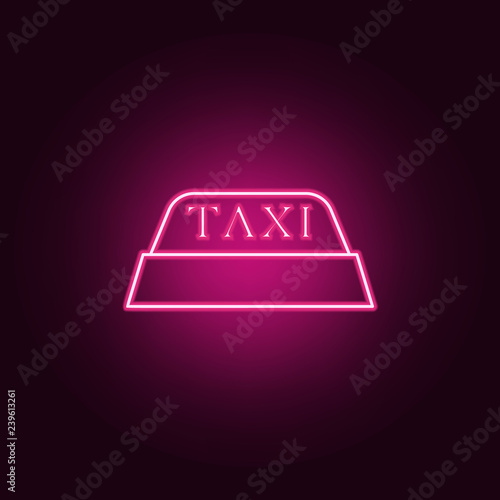 checker icon. Elements of hotel in neon style icons. Simple icon for websites, web design, mobile app, info graphics