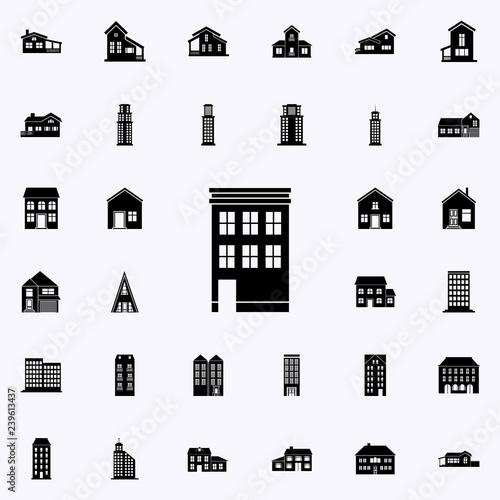 building for habitation icon. house icons universal set for web and mobile