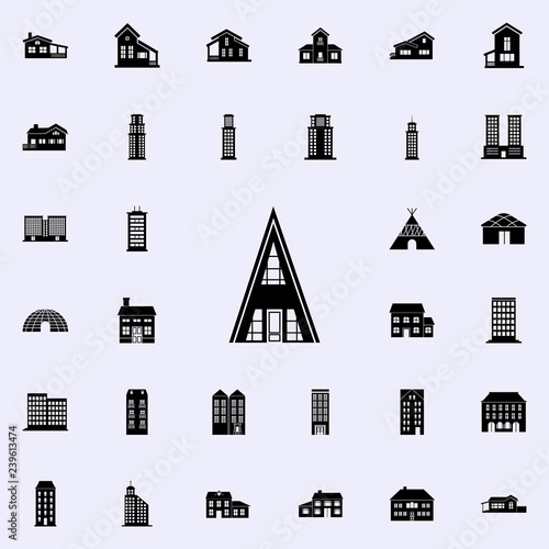 triangular house icon. house icons universal set for web and mobile