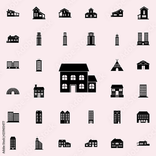 two-storey house icon. house icons universal set for web and mobile