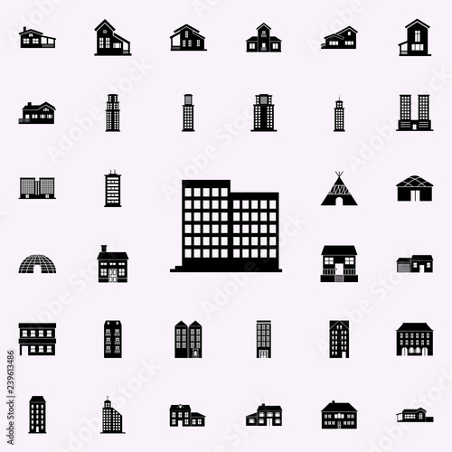 residential building icon. house icons universal set for web and mobile
