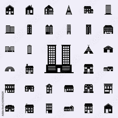 high-rise buildings icon. house icons universal set for web and mobile
