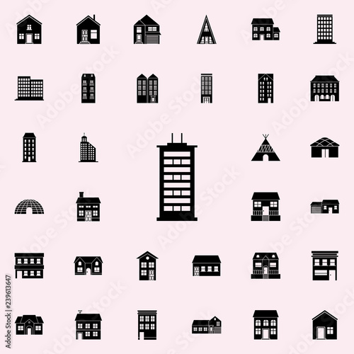 high-rise buildings icon. house icons universal set for web and mobile