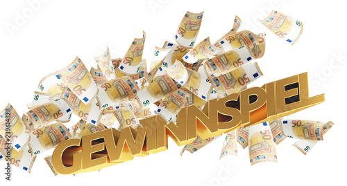 50 euro banknotes 3d-illust...