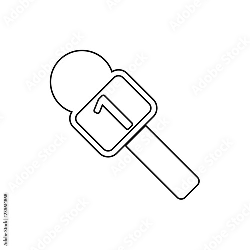 leader microphone icon. Element of Media for mobile concept and web apps icon. Thin line icon for website design and development, app development