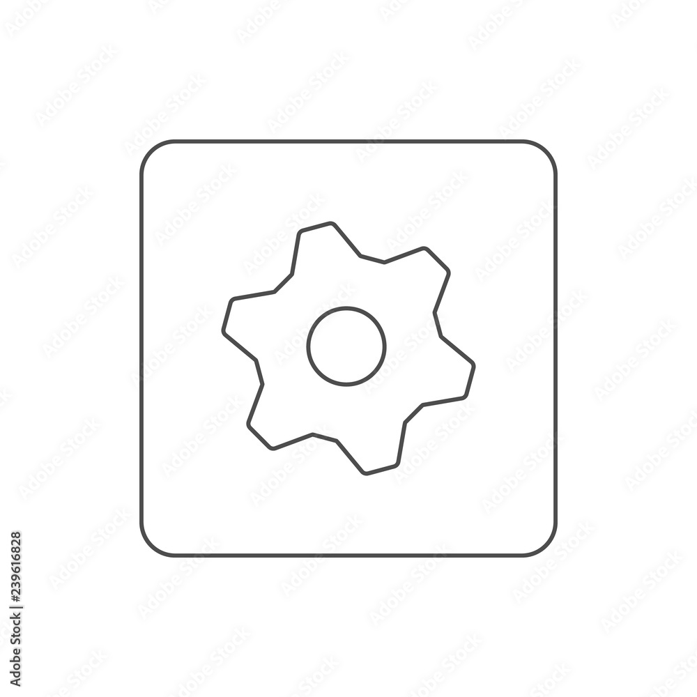 sign of settings icon. Element of web for mobile concept and web apps icon. Thin line icon for website design and development, app development sign of settings icon. Element of web for mobile concept and web apps icon. Thin line icon for website design and development, app development
