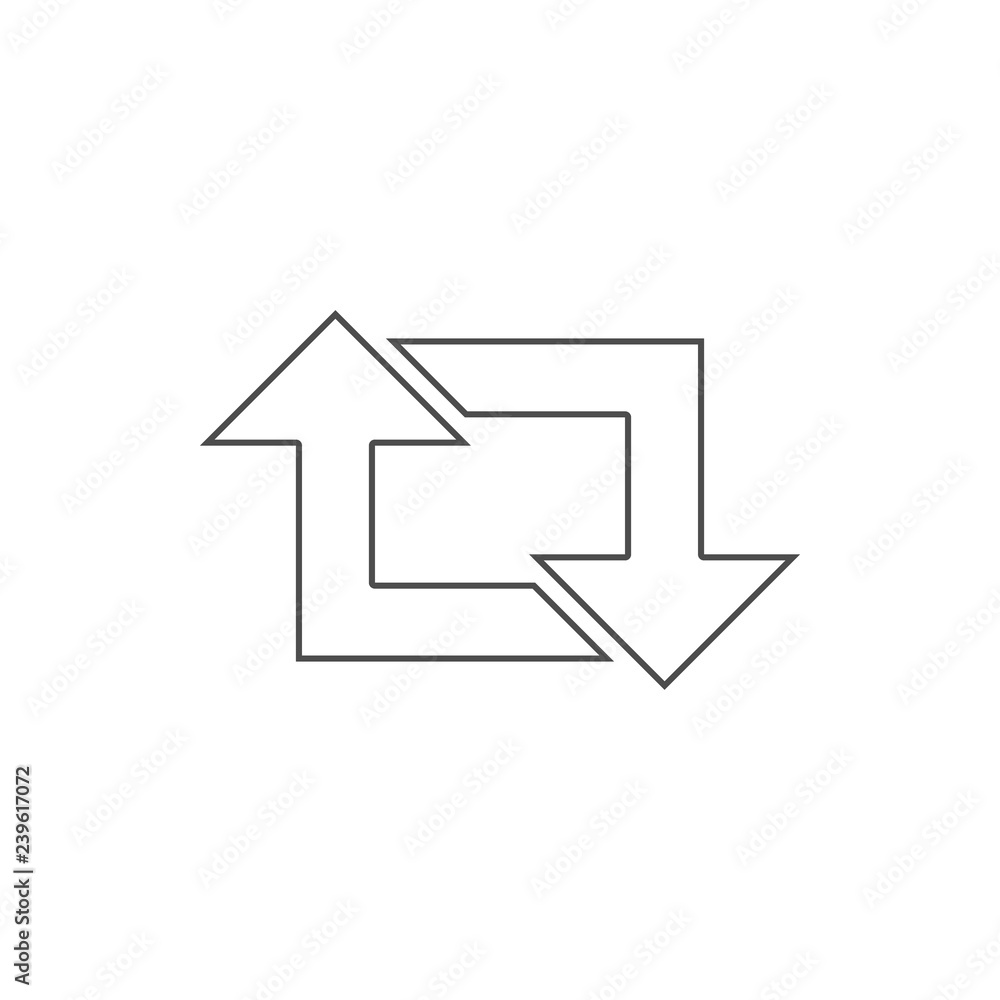 repeat sign icon. Element of web for mobile concept and web apps icon. Thin line icon for website design and development, app development repeat sign icon. Element of web for mobile concept and web apps icon. Thin line icon for website design and development, app development