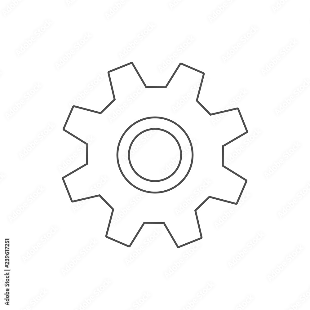 settings sign icon. Element of web for mobile concept and web apps icon. Thin line icon for website design and development, app development settings sign icon. Element of web for mobile concept and web apps icon. Thin line icon for website design and development, app development