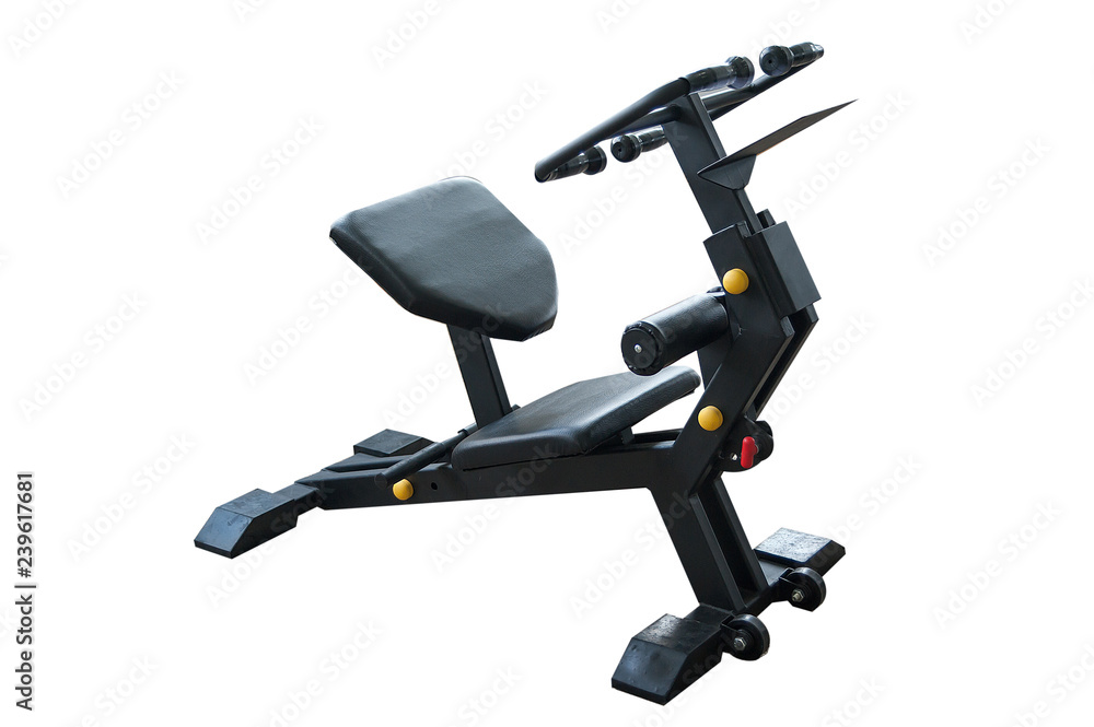 exercise bench in gym isolated in white background exercise bench in gym isolated in white background