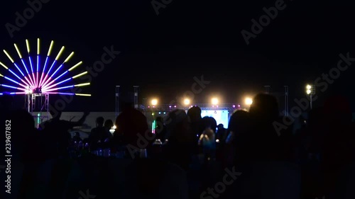 15 December 2018 at SamutSakhon Thailand  Blurry subject  people in concert at night party photo