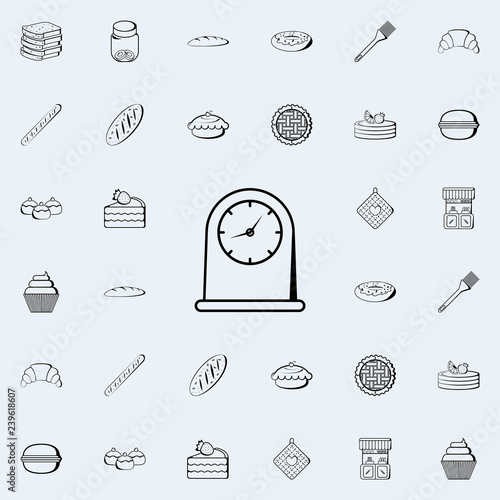 kitchen clock icon. Bakery shop icons universal set for web and mobile