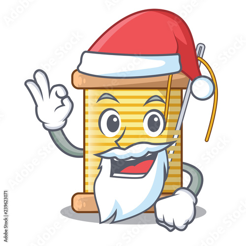 Santa thread spool in a shape cartoon