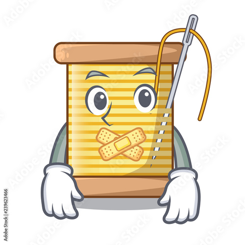 Silent thread spool in a shape cartoon
