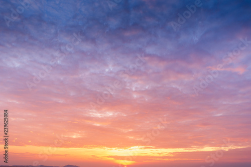 Sunset sky background.