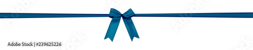 blaue Geschenkschleife Panorama lang