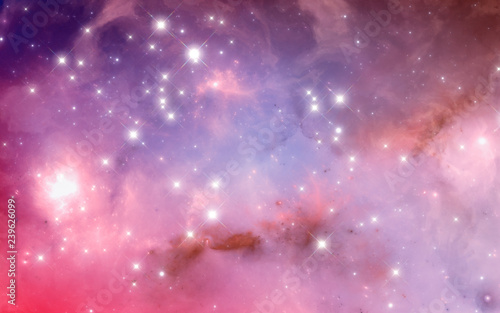 Fototapeta Naklejka Na Ścianę i Meble -  Space background with purple nebula and stars