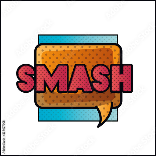 expression bubble with smash pop art style