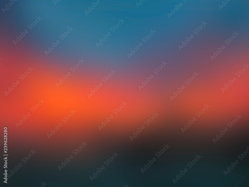 Naklejka premium Colorful blue and orange red abstract background with vignette. Illustration.