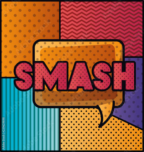 expression bubble with smash pop art style