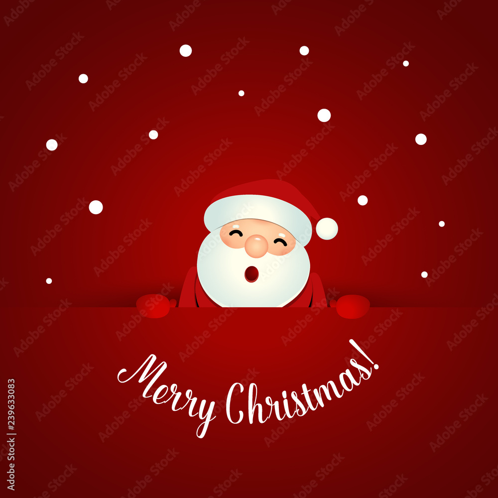 Christmas Greeting Card with Christmas Santa Claus. Vector illustration Christmas Greeting Card with Christmas Santa Claus. Vector illustration