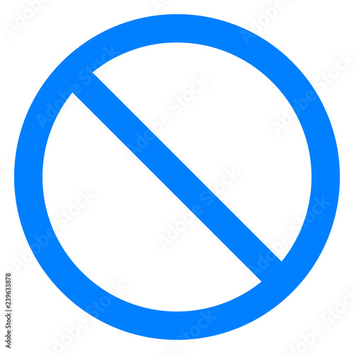 Free Download No sign - blue thin simple, isolated - vector - GFXLoad