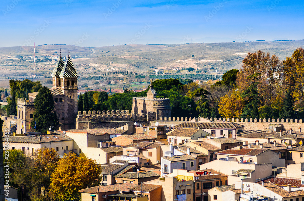Panoramic view of the Toledo historic city in Spain