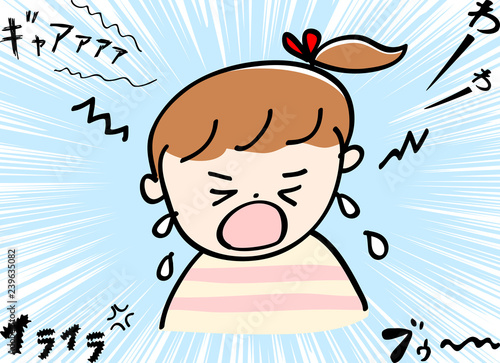号泣　女の子