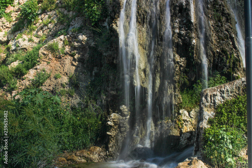 Small waterfall in greenery