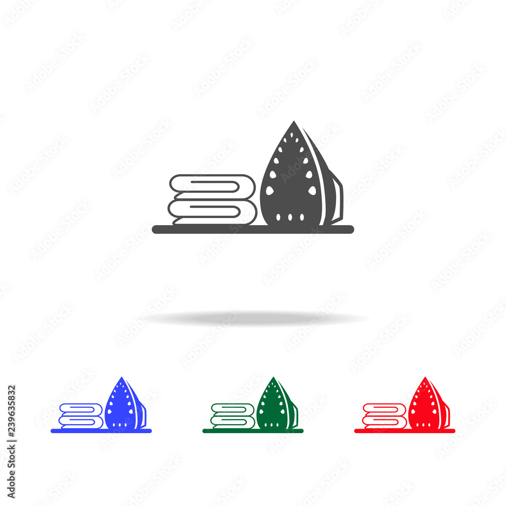 ironing icon. Elements of washing in multi colored icons. Premium quality graphic design icon. Simple icon for websites, web design, mobile app