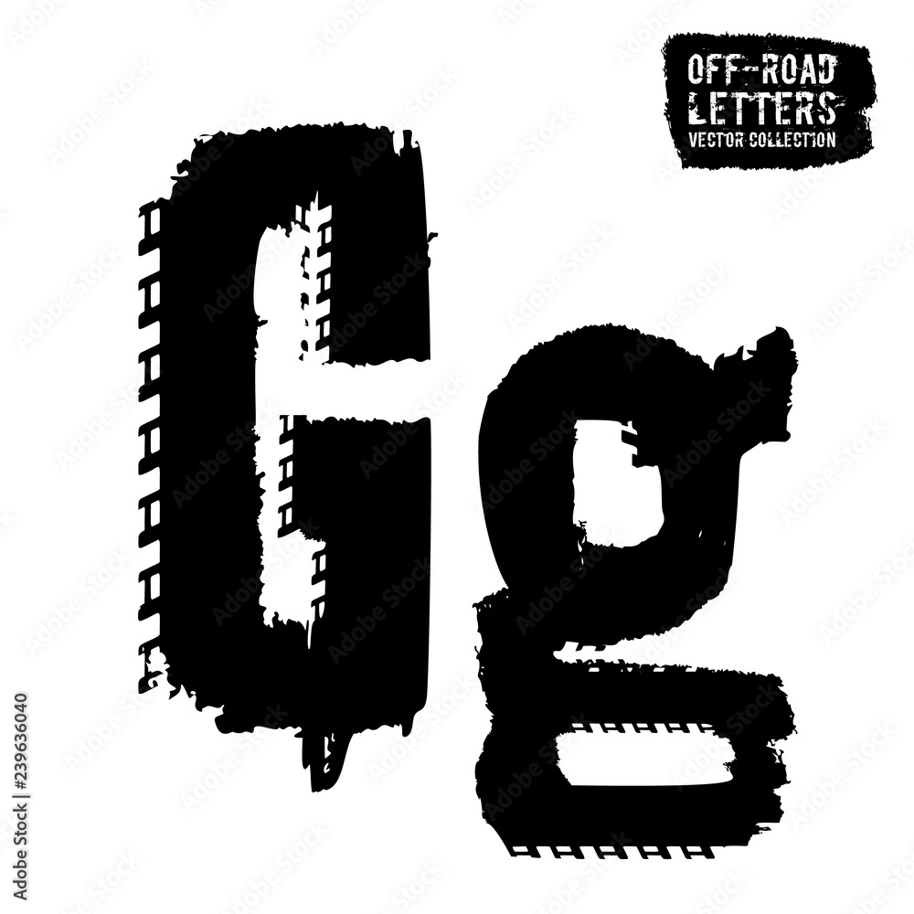 Grunge Tire Letter