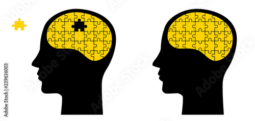Puzzle and face