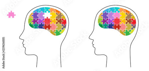 Puzzle and face