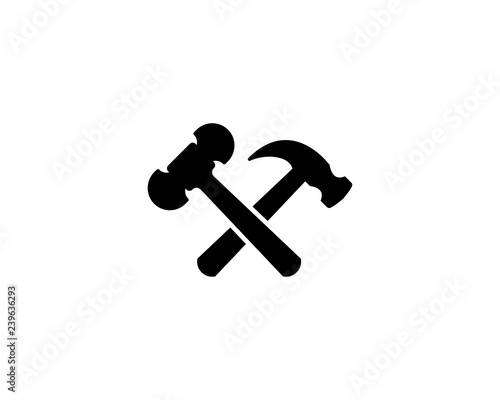 hammer logo vector icon illustration design 

