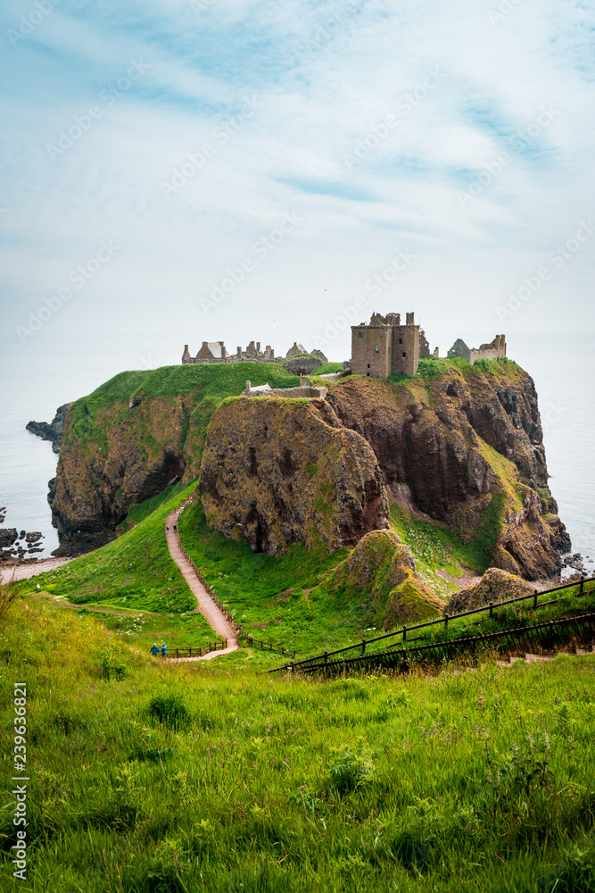 Spectacular view to Dunnottar Castle, Scotland, Great Britain