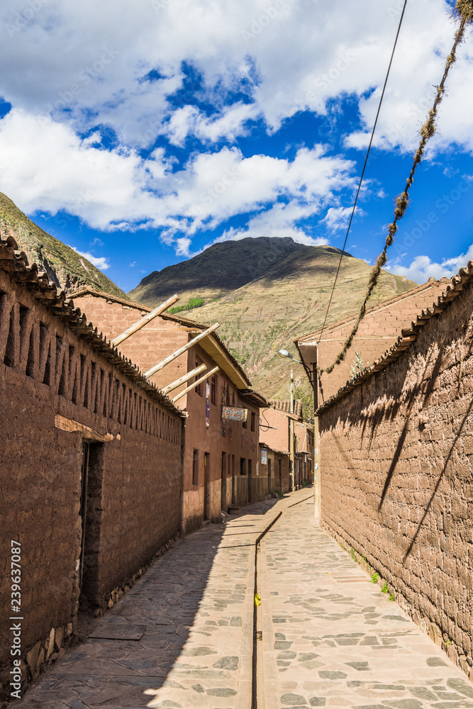 On the streets of the Peruvian village