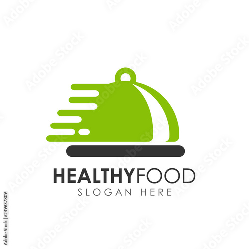 healthy food logo design. food delivery logo