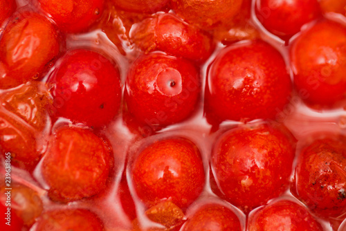 Wallpaper Mural The cranberry is red in water in a glass Torontodigital.ca