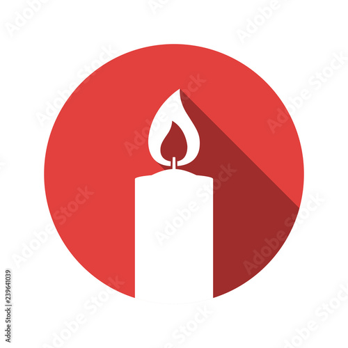 Candle flat icon vector